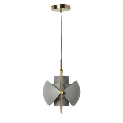 Suspension métal doré gris ø24 cm abat-jour orientable