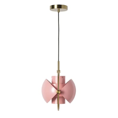 Suspension métal doré rose ø24 cm abat-jour orientable