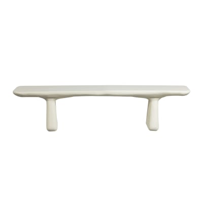 Banc de jardin en polymère renforcé de fibres beige