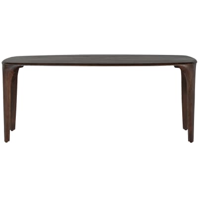 Table à manger en manguier 6 personnes marron foncé