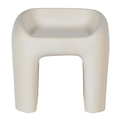 Tabouret de jardin en polymère renforcé de fibres blanc