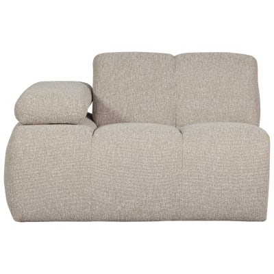 Élément de canapé 1 place gauche de bouclé beige