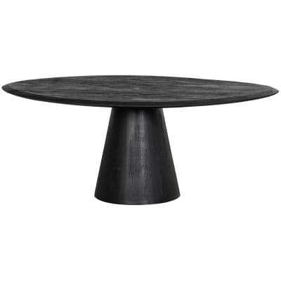 Table basse rond en bois de manguier noir