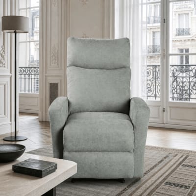 Fauteuil relax manuel tissu 1 place vert