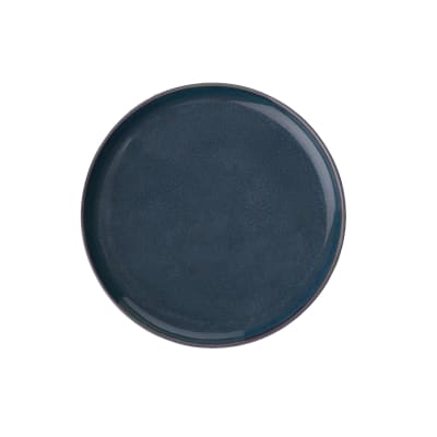 Assiette à dessert en porcelaine haut de gamme bleue