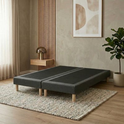 Sommier tapissier à lattes fixes 180x200 sommier gris