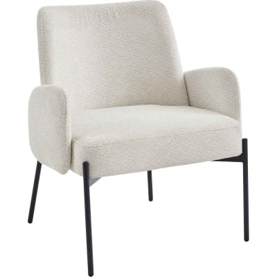 Fauteuil en tissu ikon coloris lin