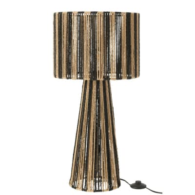 Lampe en cordes marron 36x36x69 cm
