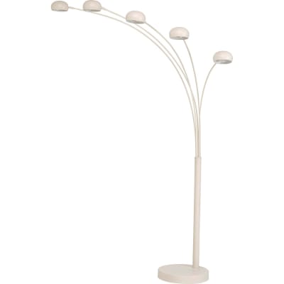 Lampadaire en acier beige mat 5 abat-jours h201