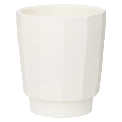 Pot en terre cuite blanche ø 21.5 * 25 cm