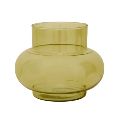 Vase en verre verte 22 * 13.5 * 17.5 cm