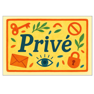 Plaque de porte métal privé