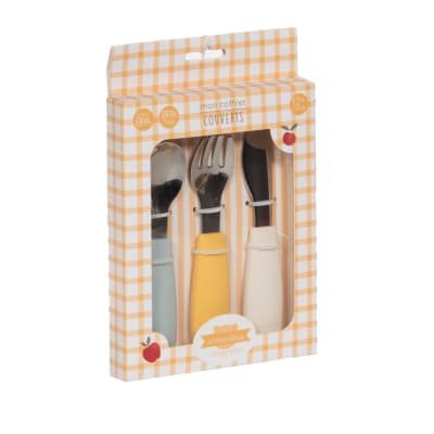 Coffret de 3 couverts en silicone multicolore