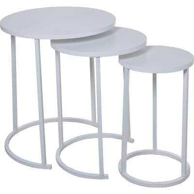 Tables gigognes rondes en bois design épuré (lot de 3)
