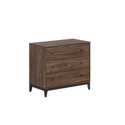 Commode ilyas 3 tiroirs noyer
