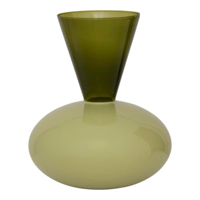 Vase en verre verte ø 27 * 32 cm