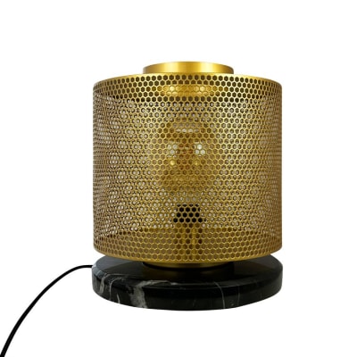 Lampadaire en métal brass/marble