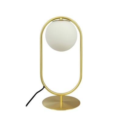 Lampe à poser en métal brass et verre