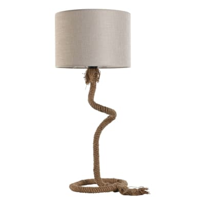 Lampe en corde marron 35x35x80 cm