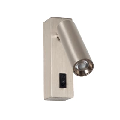 Applique de lecture led orientable aluminium nickel brossé 2w