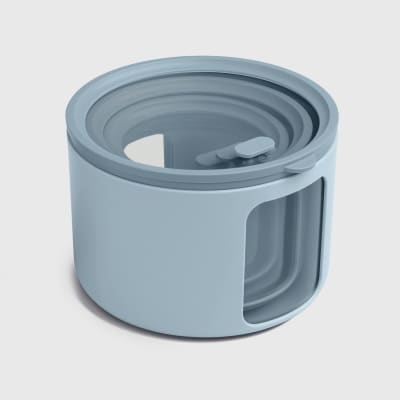 Set 3 conteneurs alimentaire ronds en polypropylène bleu clair