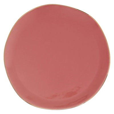 Assiette plate en porcelaine rose ø 17 * 1 cm