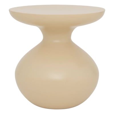 Table d'appoint en fer forgé jaune ø 38 * 40 cm