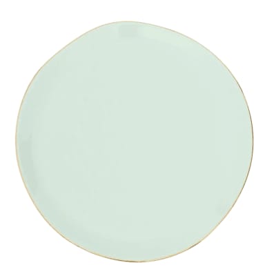 Assiette plate en porcelaine bleue ø17 * 1 cm