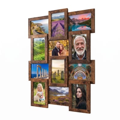 Cadres photo 4x6 pour décoration murale marron