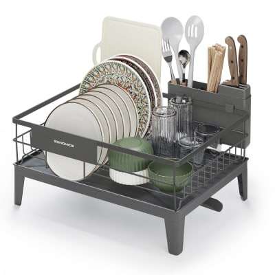 Égouttoir à vaisselle 1 niveau support 35.4 x 42.4 x 22.6 cm gris