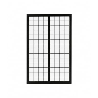 Verrière atelier intérieure aluminium noir 2 vitrages 69 x 117 cm
