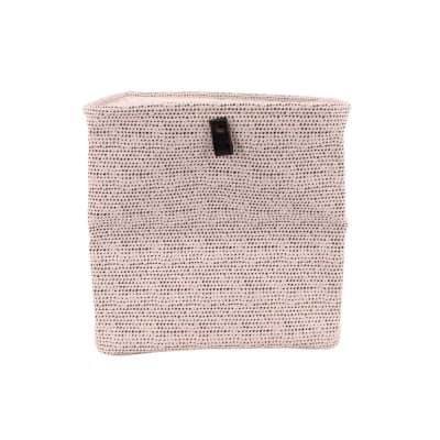 Panier rectangulaire à chevrons gris gris clair 36x26x18cm