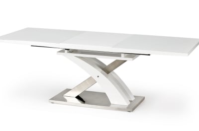 Table à manger avec rallonge blanc
