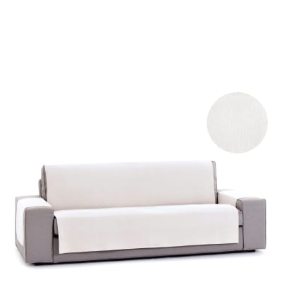 Housse de canapé 3 places blanc 155 cm
