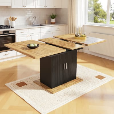 Table salle à manger extensible avec rangement, 6–8 personnes