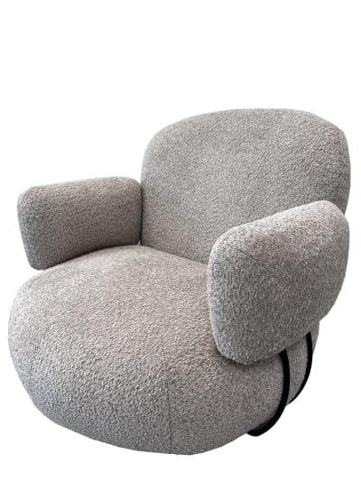 Fauteuil pivotant loomi beige foncé