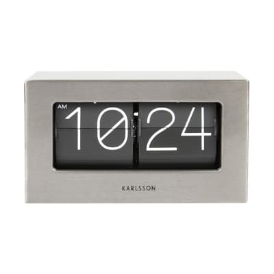 Horloge de table acier acier 20,5x7x11,5cm