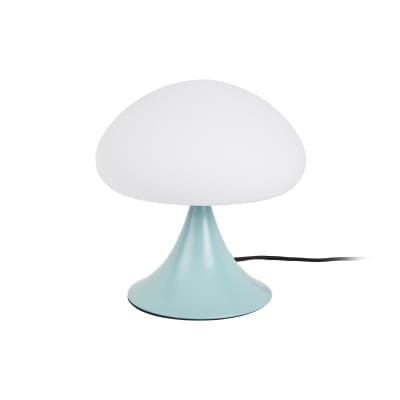 Lampe de table verre bleu brumeux ø20cm
