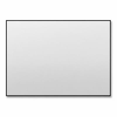 Miroir mural en verre avec cadre aluminium noir 50x70 cm
