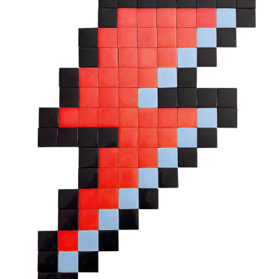 Mosaïque décorative en verre  eclair #01 rouge