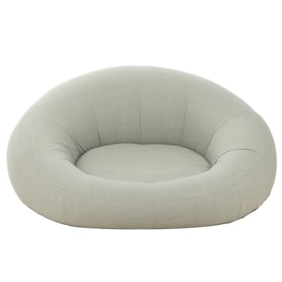 Matelas donut en polypropylène gris 150x175x75 cm