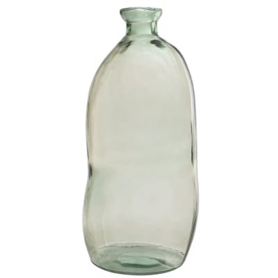 Vase dame jeanne haut en verre vert 33x33x73 cm