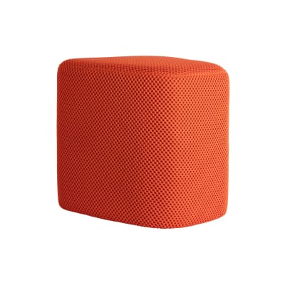 Pouf orange vif 36x36x36cm