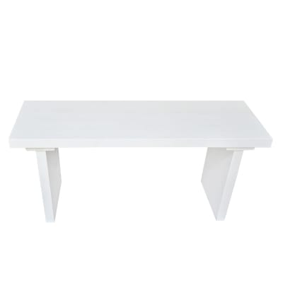 Banc en bois massif pour pied de lit ou salon finition blanche 140cm