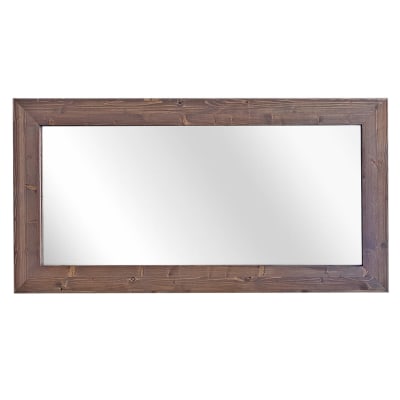 Miroir rectangulaire en bois massif tons foncés 70x140cm