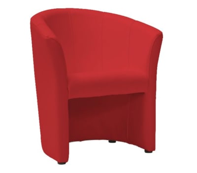 Fauteuil cabriolet confort en cuir rouge