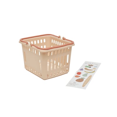 Panier d'achat en plastique coloris orange