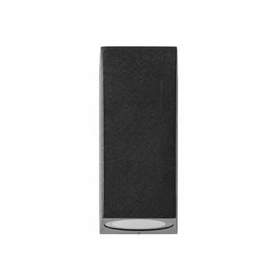 Applique extérieure carrée en aluminium noir, 15 cm
