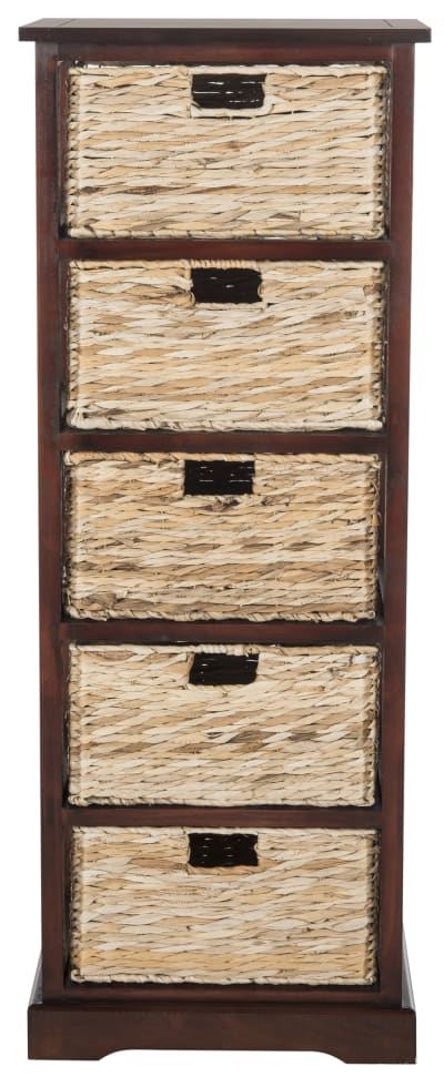 Meubles de rangement en pin/mdf/feuilles de bananier, cerise