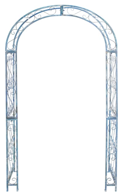 Arco de jardín en fer, bleu mousse